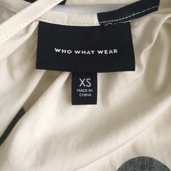 NWOT New Oversized Polka Dot Dress Parachute Puff Sleeve Ecru Black Midi Maxi XS - Picture 8 of 10